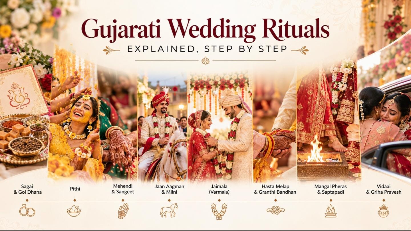 Gujarati Wedding Rituals Explained, Step by Step